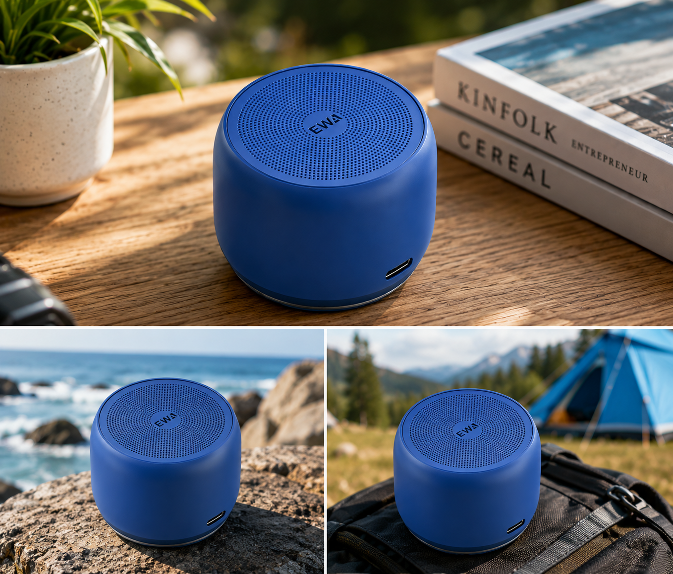 EWA A126 Mini Bluetooth 5.0 Portable Speaker – Blue