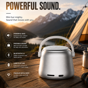 EWA A20 Mini Bluetooth Bass Radiator Metal Speaker – SILVER
