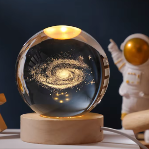 3D Crystal Ball – Galaxy (7 Color Base)